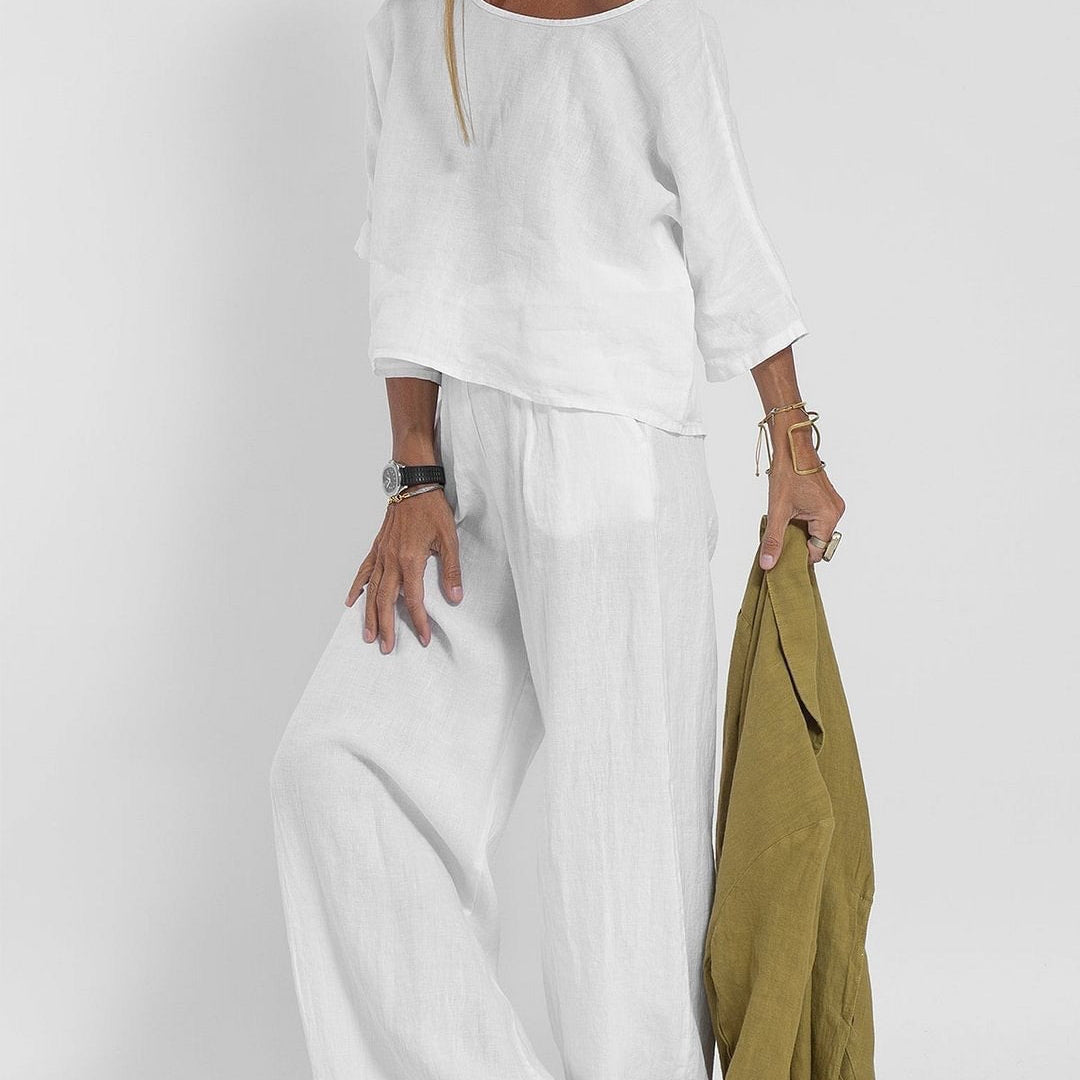 Alessia Linen Blend Relaxed Set