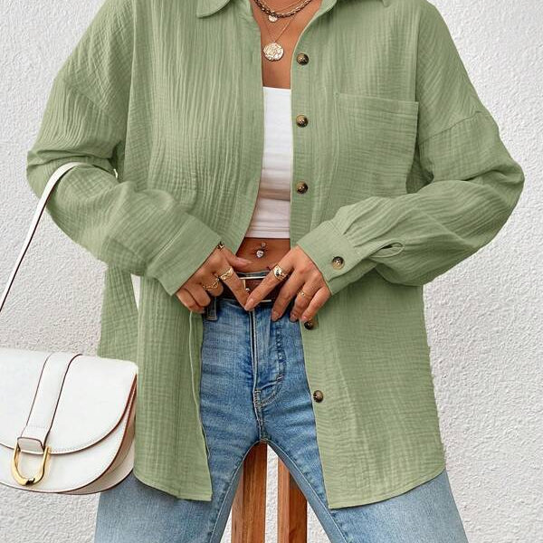 Melba Lane – lightweight cotton gauze button-up shirt, additional view 12, AU women's sizes