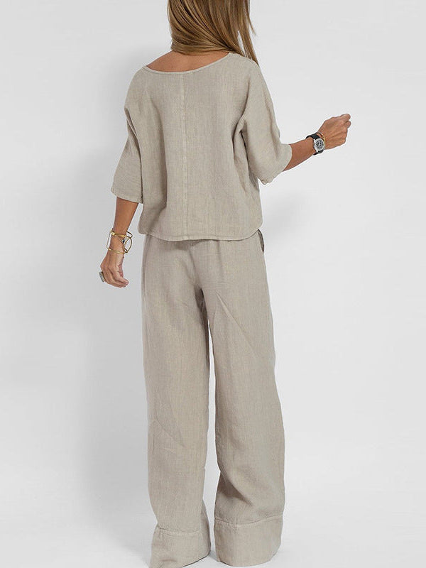 Alessia Linen Blend Relaxed Set