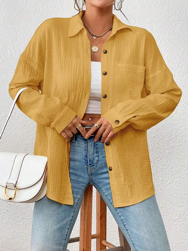 Melba Lane – lightweight cotton gauze button-up shirt, additional view 15, AU women's sizes
