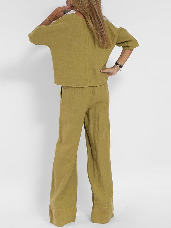 Alessia Linen Blend Relaxed Set