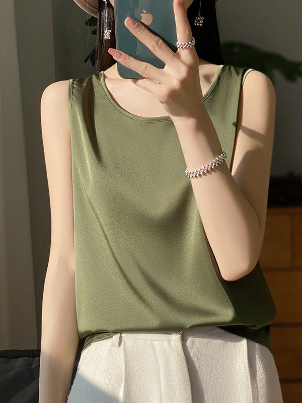 Jill Silky Satin Tank