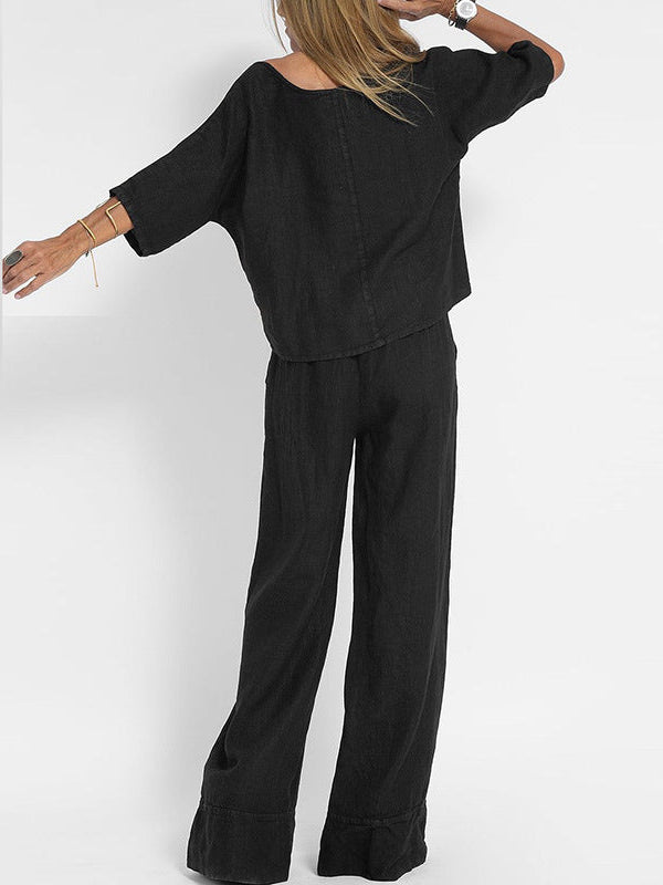 Alessia Linen Blend Relaxed Set