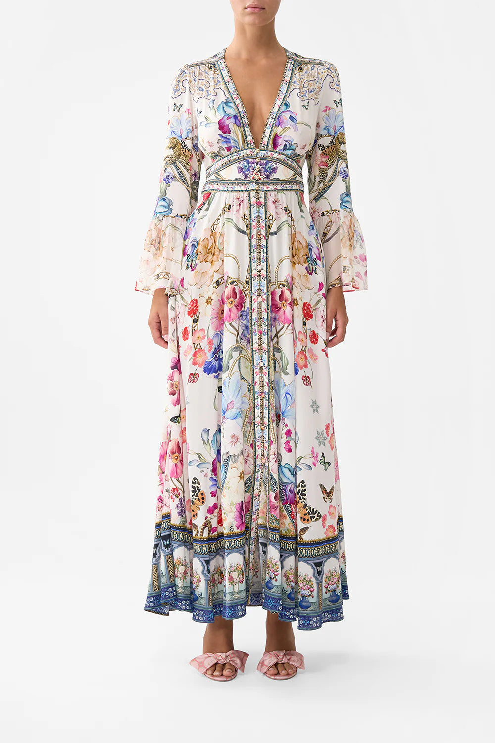 Melba Lane – floral chiffon puff sleeve maxi dress, additional view 11, AU women's sizes