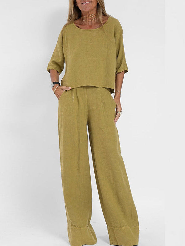 Alessia Linen Blend Relaxed Set