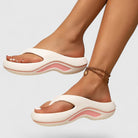 Melba Lane – black thong sandals showing contoured EVA midsole, AU women's sizes