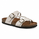 Melba Lane – brown cork footbed sandals braided strap and buckle detail, AU women's sizes
