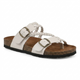 Melba Lane – brown cork footbed sandals braided strap and buckle detail, AU women's sizes