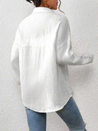 Melba Lane – lightweight cotton gauze button-up shirt, side view, AU women's sizes
