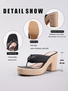 Melba Lane – Padded Thong Platform Wedge Sandals, angled view, AU women's sizes