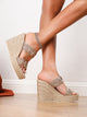 Bellagio Twisted Rope Wedge Sandals