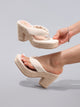 Melba Lane – Padded Thong Platform Wedge Sandals, front view, AU women's sizes