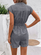 Nancy Relaxed Fit Belted Summer Romper
