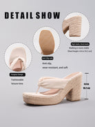 Melba Lane – Padded Thong Platform Wedge Sandals, back view, AU women's sizes