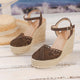 Fowey Crochet Platform Wedge Sandals