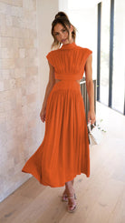Valeria Elegant Cut-Out Midi Dress