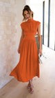 Valeria Elegant Cut-Out Midi Dress