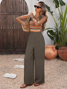 Diane Smocked Wide Leg Jumpsuit