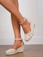 Melba Lane – closed-toe espadrille wedge sandals, side view, AU women's sizes