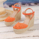 Fowey Crochet Platform Wedge Sandals