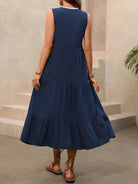 Evelyn Flowy Tiered Midi Dress
