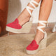 Lefkada Crochet Espadrille Wedges