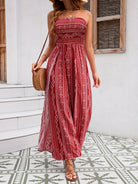 Diane Boho Strapless Jumpsuit