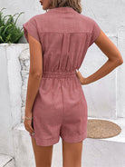Nancy Relaxed Fit Belted Summer Romper