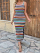 Saratoga Striped Jacquard Midi Dress