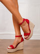 Melba Lane – espadrille platform wedge sandals, worn view, AU women's sizes