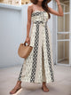 Todi Strapless Printed Wide Leg Jumpsuit