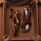 Susan Leather-Look Slingback Sandals