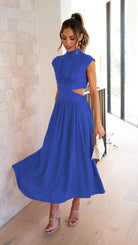 Valeria Elegant Cut-Out Midi Dress