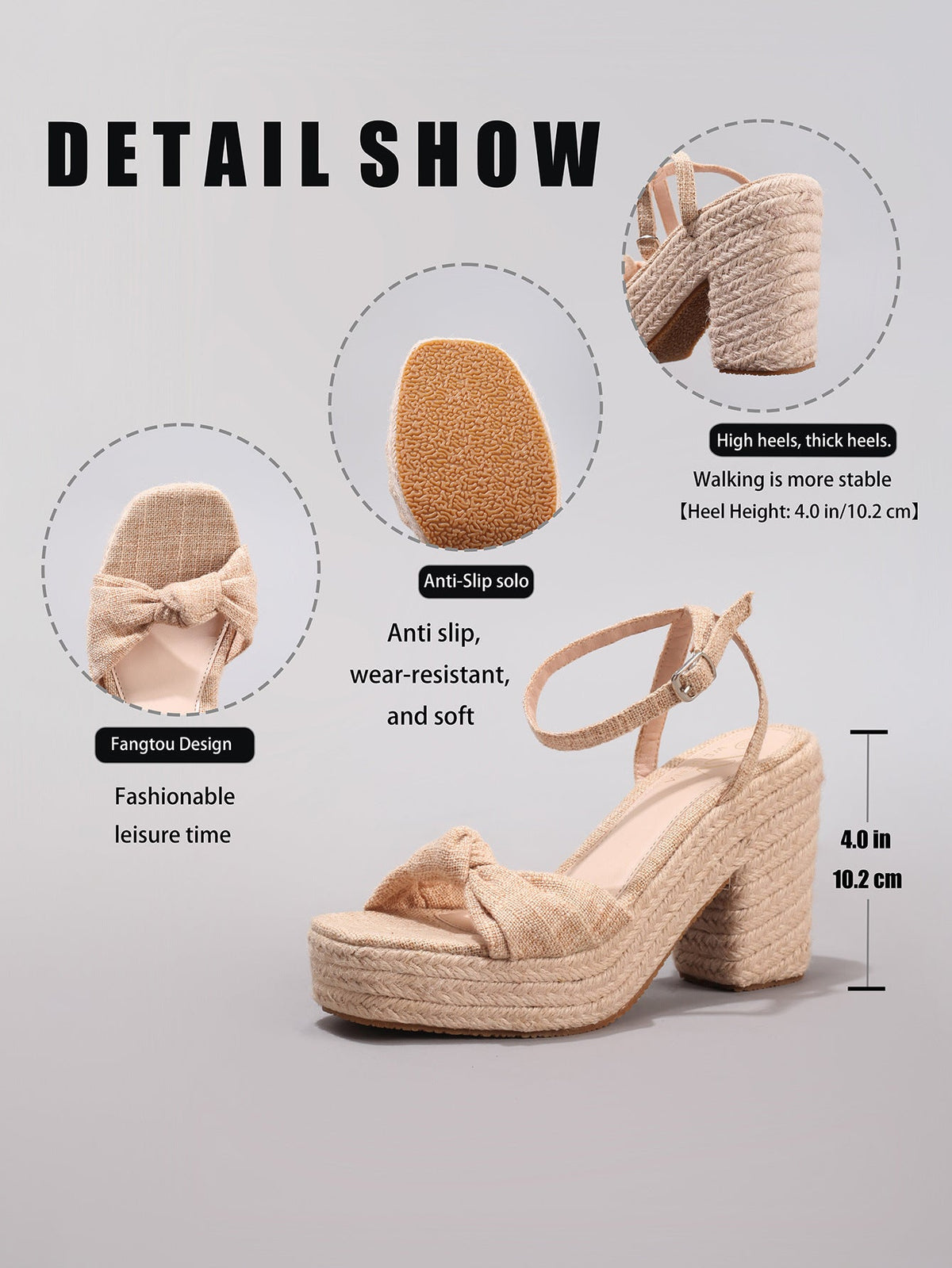 Melba Lane – Knotted Bow Espadrille Wedge Sandals, additional view 12, AU women's sizes