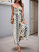 Todi Strapless Printed Wide Leg Jumpsuit