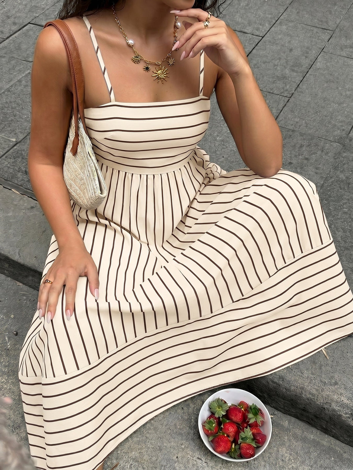 Helen Coastal Stripe Maxi Dress