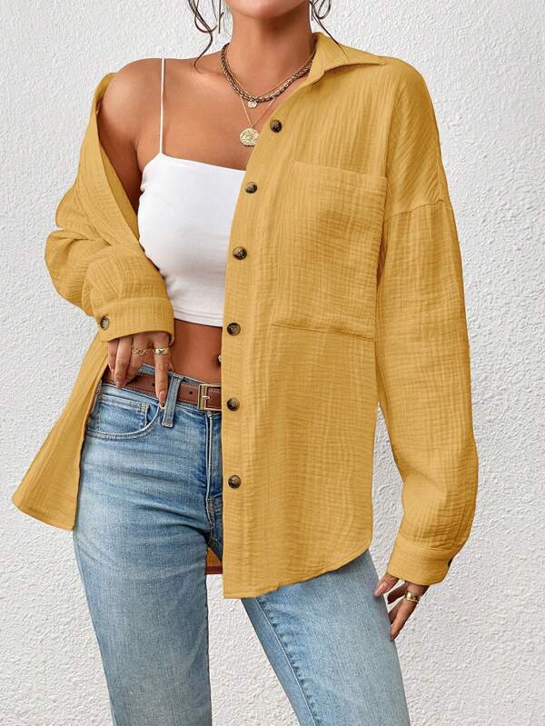 Melba Lane – lightweight cotton gauze button-up shirt, additional view 14, AU women's sizes