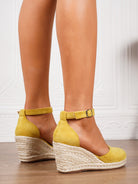 Melba Lane – closed-toe espadrille wedge sandals, full length view, AU women's sizes