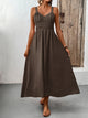 Henley Elastic Waist Midi Dress