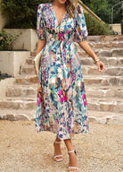 Elena Flowy Floral Midi Dress