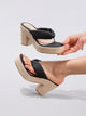 Melba Lane – Padded Thong Platform Wedge Sandals, close-up view, AU women's sizes