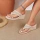 Cascais Woven Wedge Thong Sandals