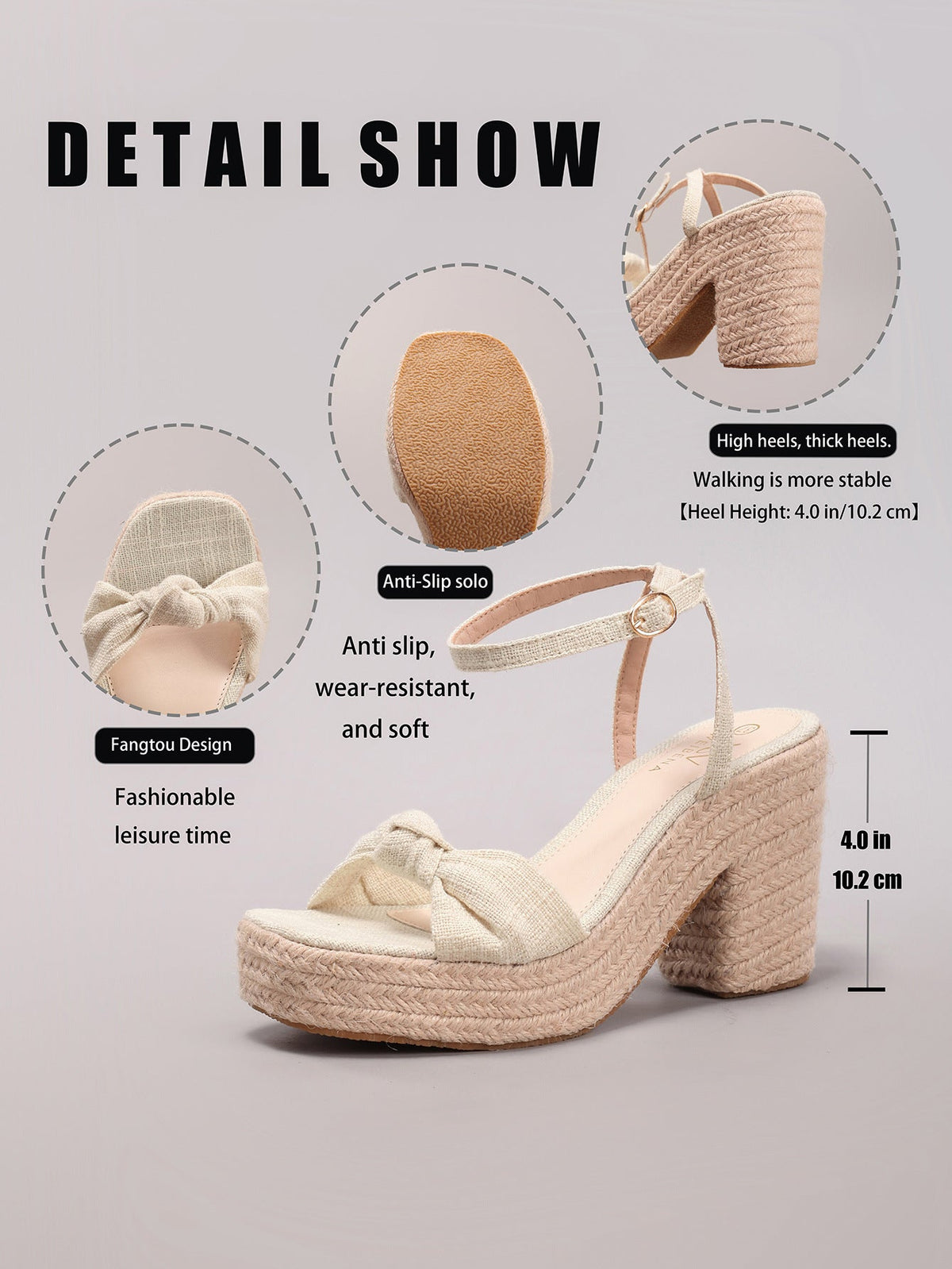 Melba Lane – Knotted Bow Espadrille Wedge Sandals, additional view 18, AU women's sizes