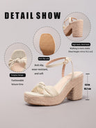 Melba Lane – Knotted Bow Espadrille Wedge Sandals, additional view 18, AU women's sizes