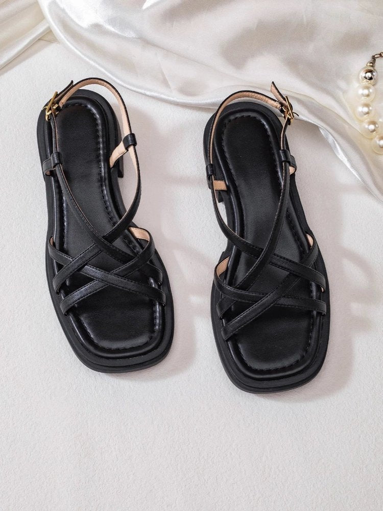 Melba Lane – strappy block heel sandals, fabric detail, AU women's sizes