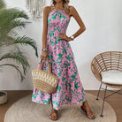 Maureen Floral Halter Maxi Dress