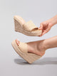 Melba Lane – Woven Straw Platform Mule Sandals, front view, AU women's sizes
