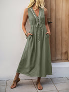Margaret Flattering Sleeveless Midi Dress