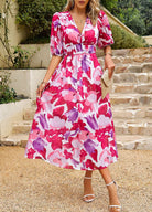 Elena Flowy Floral Midi Dress