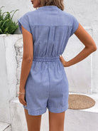 Nancy Relaxed Fit Belted Summer Romper